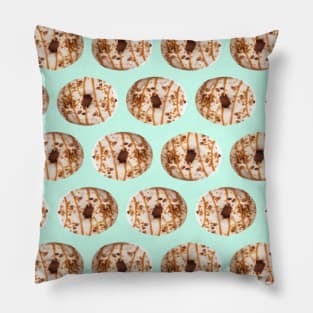 1980s Kawaii cute mint green chocolate donut Pillow