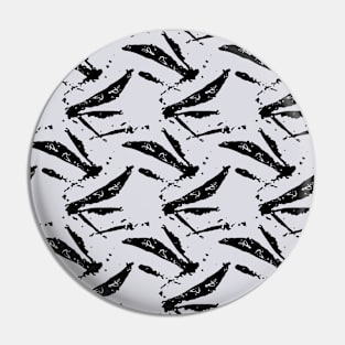 Black strokes and spots on a gray background, abstraction Pin