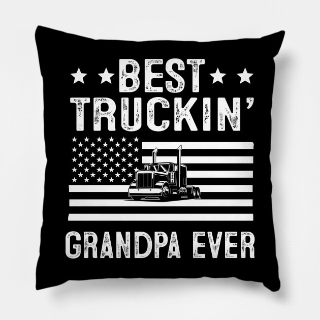 Grandpa Truck Driver Pillow by banayan