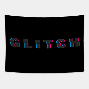 Glitch text art digital 3d Tapestry