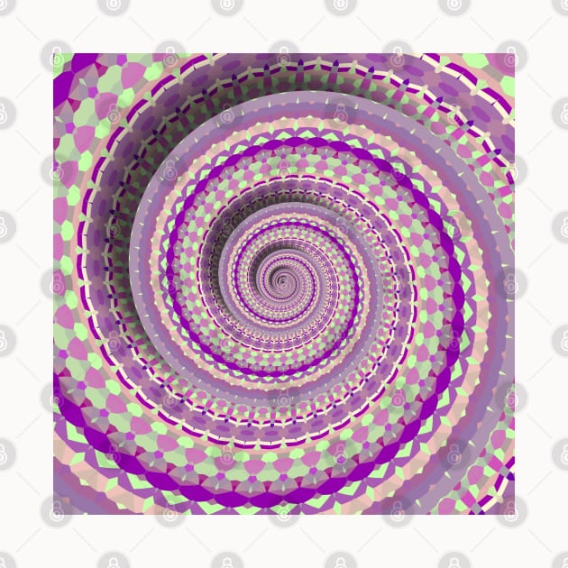 Colorful Trippy Spiral Mandala by Kaleiope_Studio