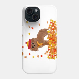 Ruby Cavalier King Charles Spaniel in Fall Leaves Phone Case