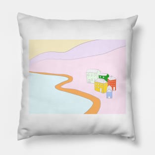 Seaside landscape Pillow