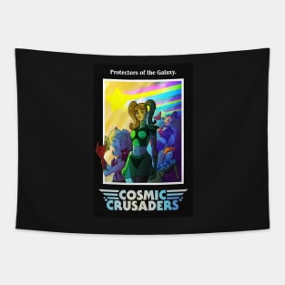 Cosmic Crusaders (Space Girls Poster) Tapestry