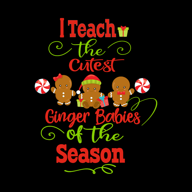 Christmas Teachers Holiday - I Teach The Cutest Ginger Babies by Kimmicsts