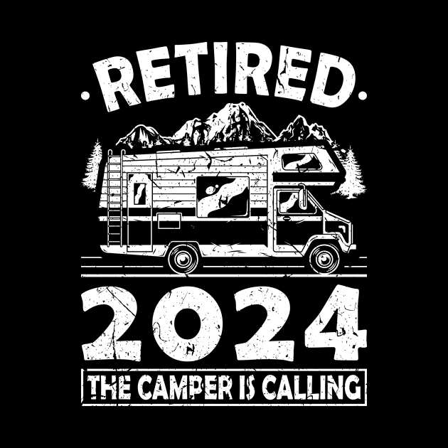 Retired 2024 RV Camper Retirement Motorhome Camping by Humbas Fun Shirts