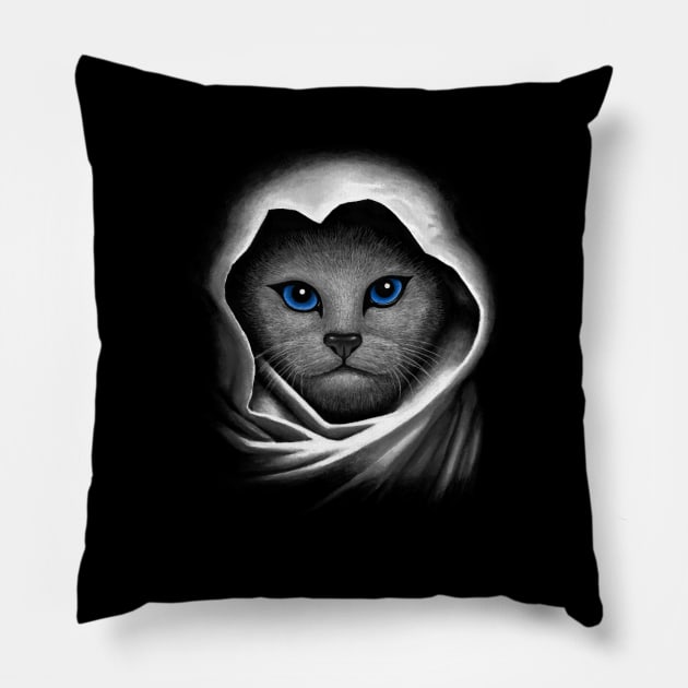 Blue eyes Pillow by Tummeow