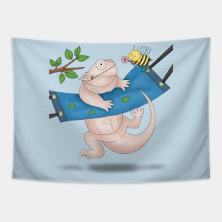 Iguana hanging on hammock Tapestry