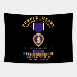 Purple Heart - WIA w WWII SVC w Purple Heart - Pacific Tapestry