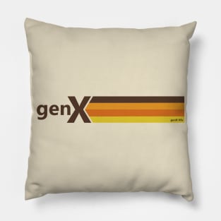 Gen X Retro Stripes Pillow