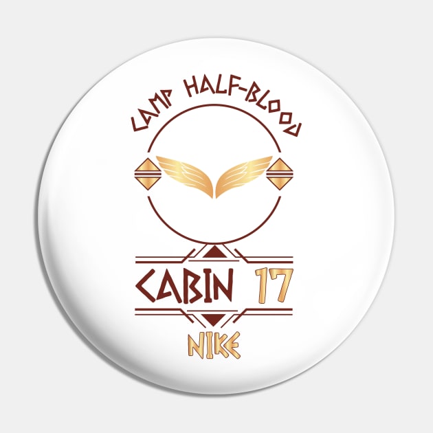 Cabin #17 in Camp Half Blood, Child of Goddess Nike – Percy Jackson inspired design Pin by NxtArt