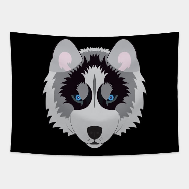 husky dog Tapestry by EmarDesign