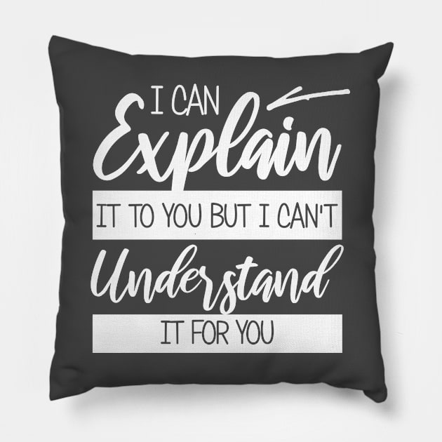 I Can Explain It To You But I Can't Understand It For You Pillow by bisho2412