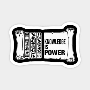 Knowledge is Power - Egyptian Scroll Design Magnet