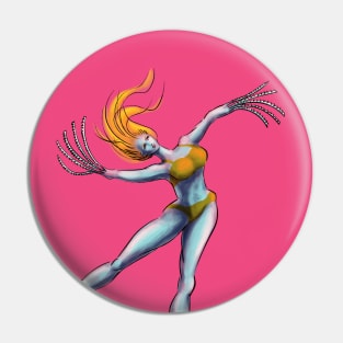 Weird Dancer Girl With Saw Hands Pin