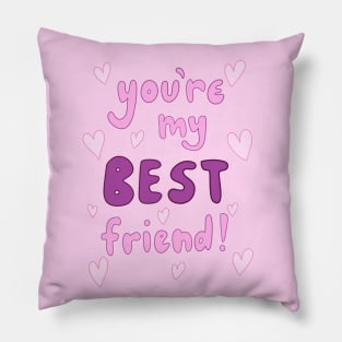 You’re my BEST Friend Doodle Print, made by EndlessEmporium Pillow