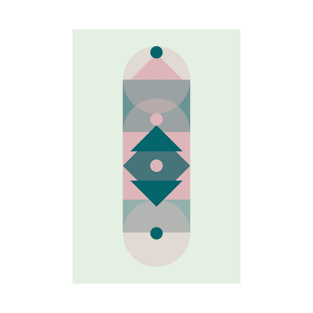 Geometric Totempole Poster II by fivemmPaper