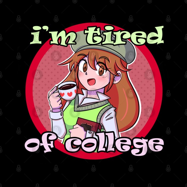 Funny anime girl college student design by KinseiNoHime