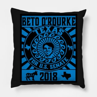 Beto 0_Rourke for US Senate Texas Turn Texas Blue Pillow