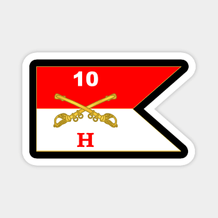 H - Hotel Troop - 10th Cavalry Guidon Magnet