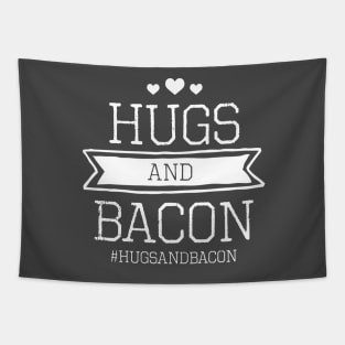 Hugs and Bacon Stamp - Dark shirt Tapestry