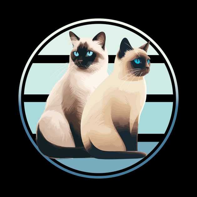 Siamese Cats by D Wright 