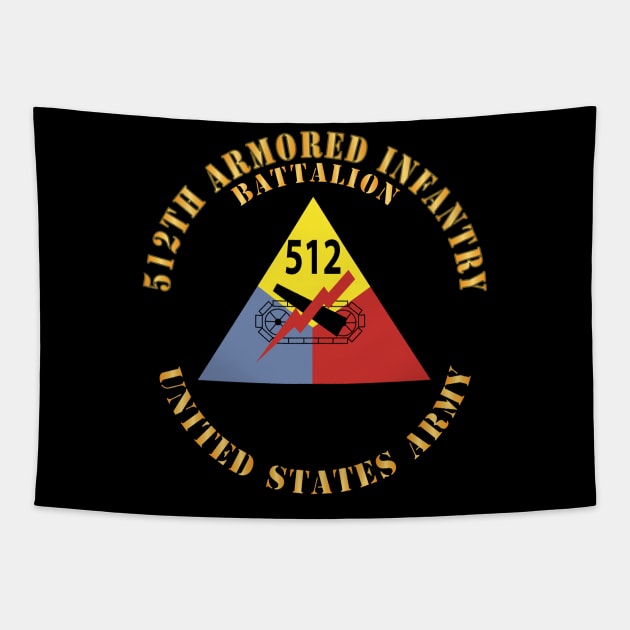 512th Armored Infantry Battalion - SSI - US Army 4th Armored Div X 300 Tapestry by twix123844