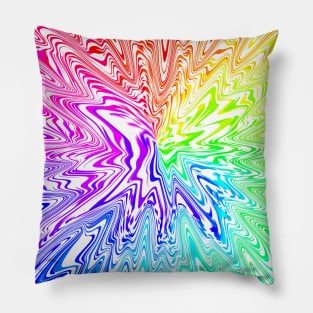 Liquid Rainbow Tie Dye Texture Pillow