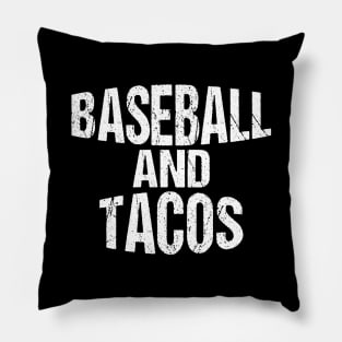 Baseball & Tacos Funny Athlete Taco Obsessed Pillow