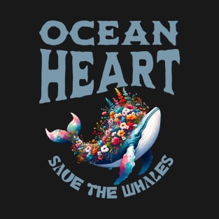 Sea whales lover, Save Ocean and whales Lover Ocean Animal, Lover,biology student,biology teacher,marine biologist, grunge effect T-Shirt