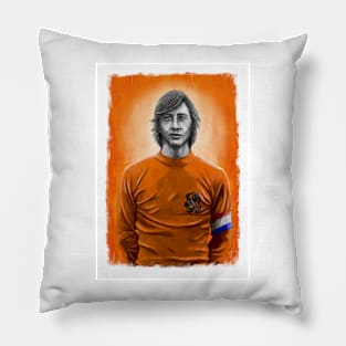 Johan Cryuff  - Netherlands Football Artwork Pillow