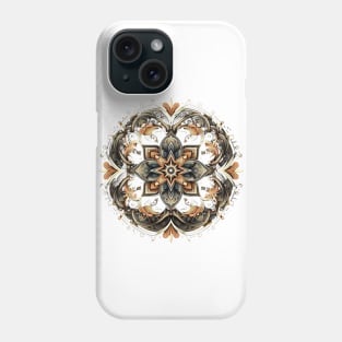Simetrical and geometrical pattern -floral star Phone Case