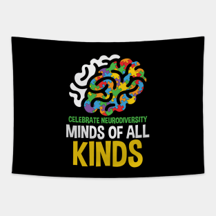 Autism Awareness - Celebrate Neurodiversity Minds of All Kinds Tapestry