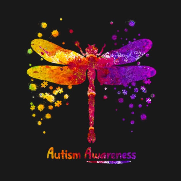 Dragonfly Autism Awareness Color by Danielsmfbb