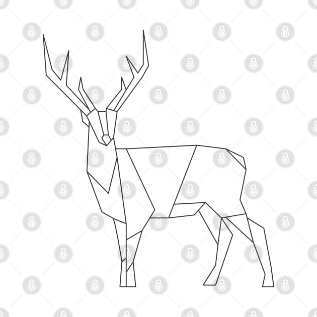 Deer line art by SeriousMustache