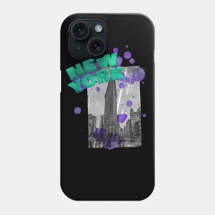 New York Drip - Teal/Purple Phone Case