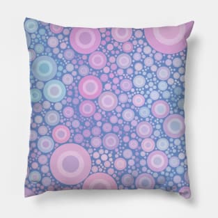 Pastel Jaw Breaker Abstract Polka Dots Pattern Pillow