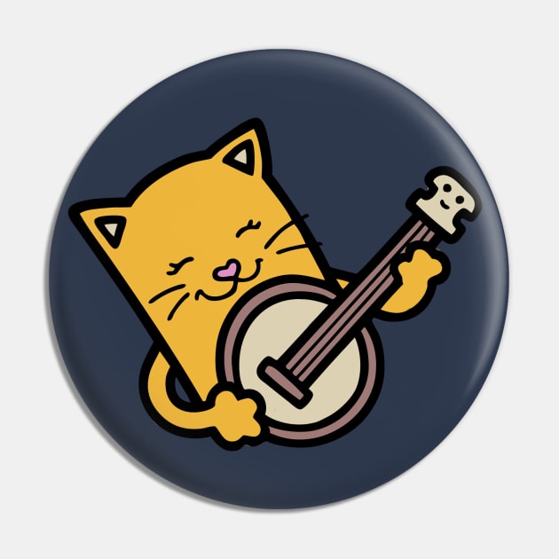 Banjo Cat Pin by sketchboy01