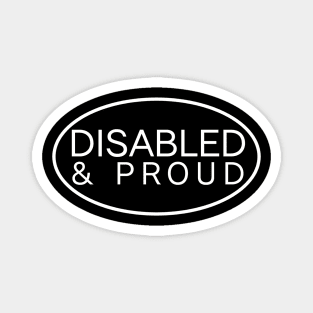 Disabled and proud ver. 3 White Magnet