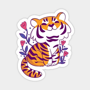 Flower Tiger Magnet