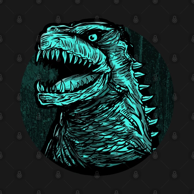 Neon Godzilla by DeathAnarchy