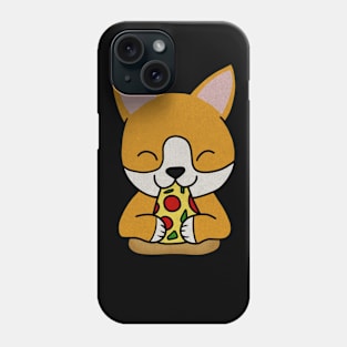 Cute shiba inu Dog Eating Pizza Phone Case