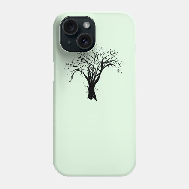 Halfway Tree (Black) Phone Case by Alex Plante