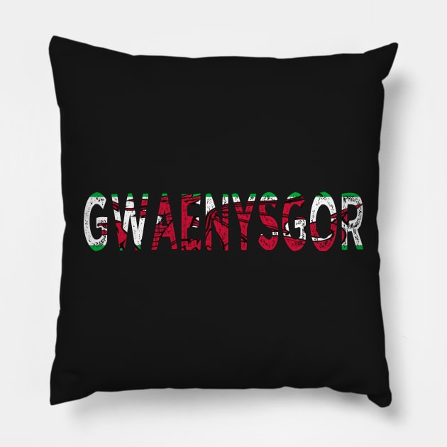 GWAENYSGOR WELSH FLAG Pillow by MarniD9