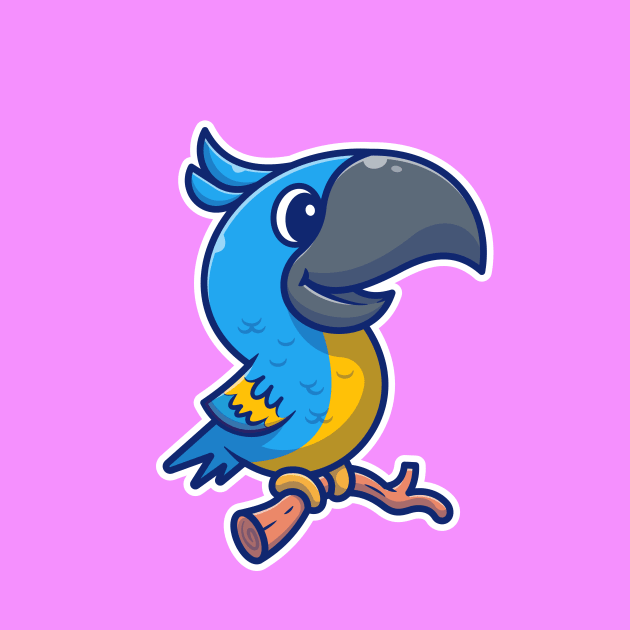 Cute Toucan Bird on Branch Cartoon by Catalyst Labs