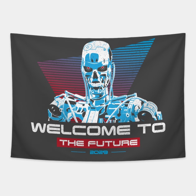 Terminator welcome to the future Tapestry by digitalage