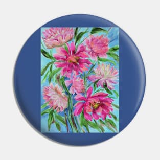 Magenta Watercolor Painting Pin