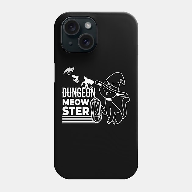 Dungeon Meowster Nerd Cat Phone Case by MooonTees