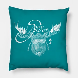 Moose Happy - Let It Snow Pillow