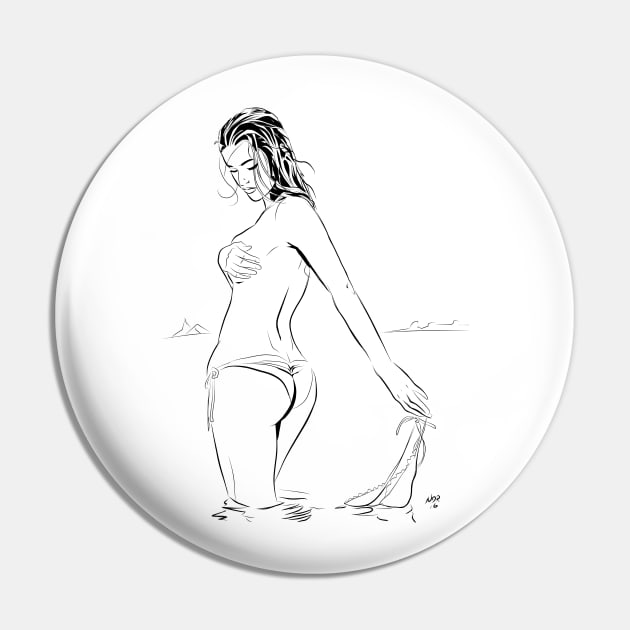 Lady on the Water Pin by natron84